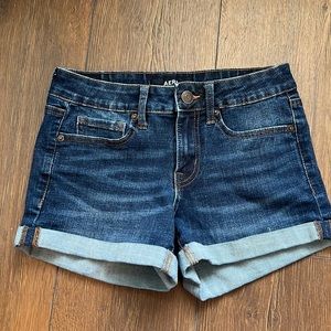 Aeropostale Low Rise Midi Denim Shorts
